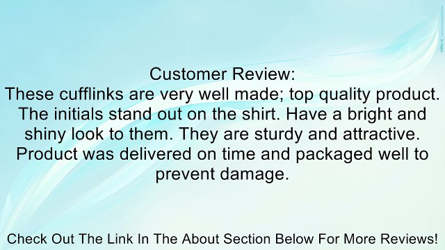 Personalized Silver Tone Initial Cufflinks Review