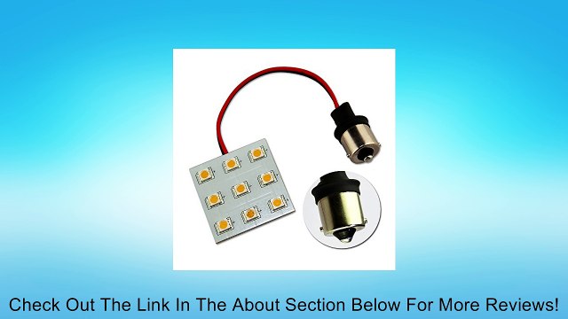 ZITRADES BA15s Bayonet Base 9 LEDs SMD LED Bulb Warm White for 1141 1156 1073 1093 1129 Replacement,BA15s+rectangle PCB, 9-SMD5050 LED,warm white,10-30V DC Review