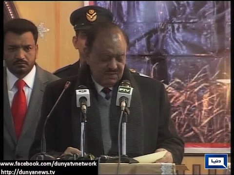 Dunya News-Terrorists Have no Religon says President Mamnoon Hussain