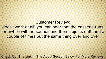 Universal Car Audio Cassette Adapter, Black Review