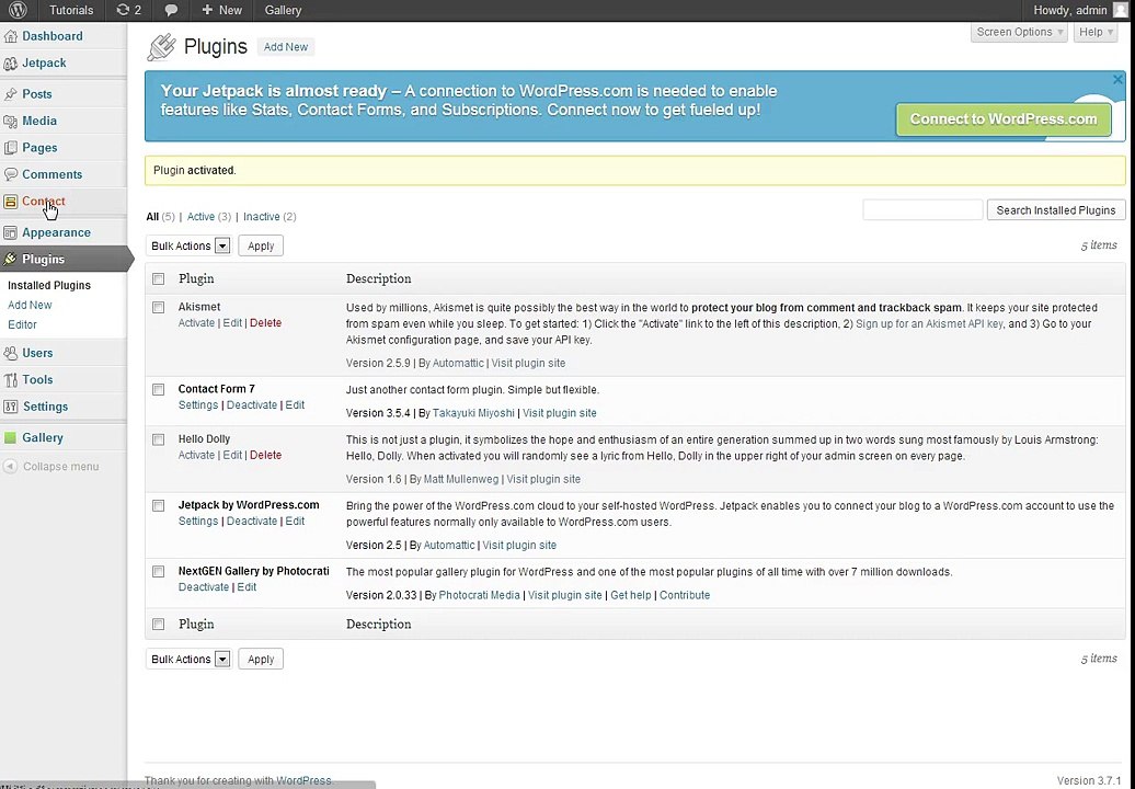 How to Install and Setup Contact Form 7 for your WordPress Site
