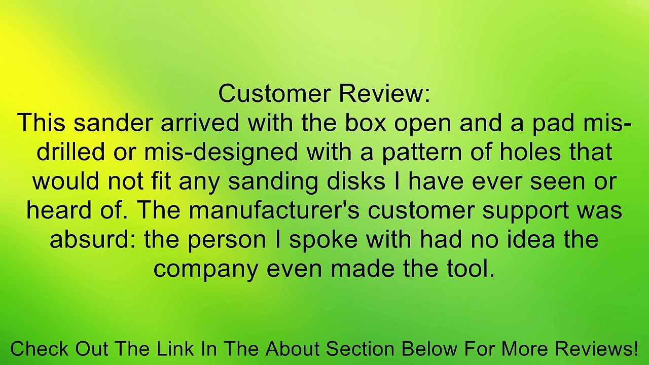 Caifornia Air Tools PRO 1005 Composite Orbital Air Sander with 5-Inch Pad Review