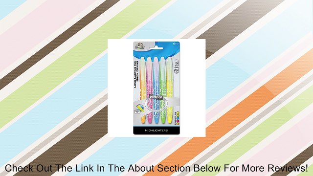 The Write Dudes BDU14724BA48 Glitz Series Scented Higlighters, Assorted Colors, 5 Per Pack Review