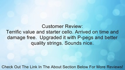 4/4 Full Size Natural Color Wood Cello Outfit + Carrying Bag + Bow + Rosin + Bridge Review