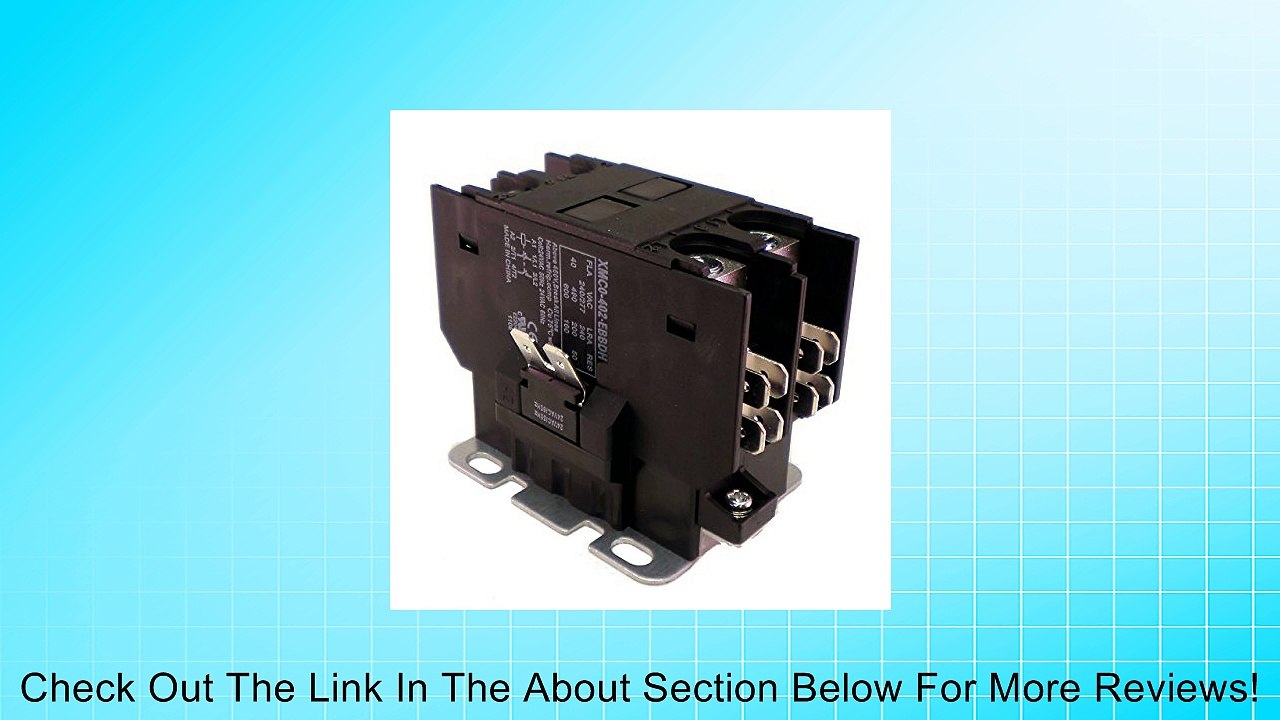 CONTACTOR 2 POLE 40 AMP ONETRIP PARTS� HEAVY DUTY ENCLOSED REPLACEMENT FOR TRANE AMERICAN STANDARD OEM PART CTR01155 Review