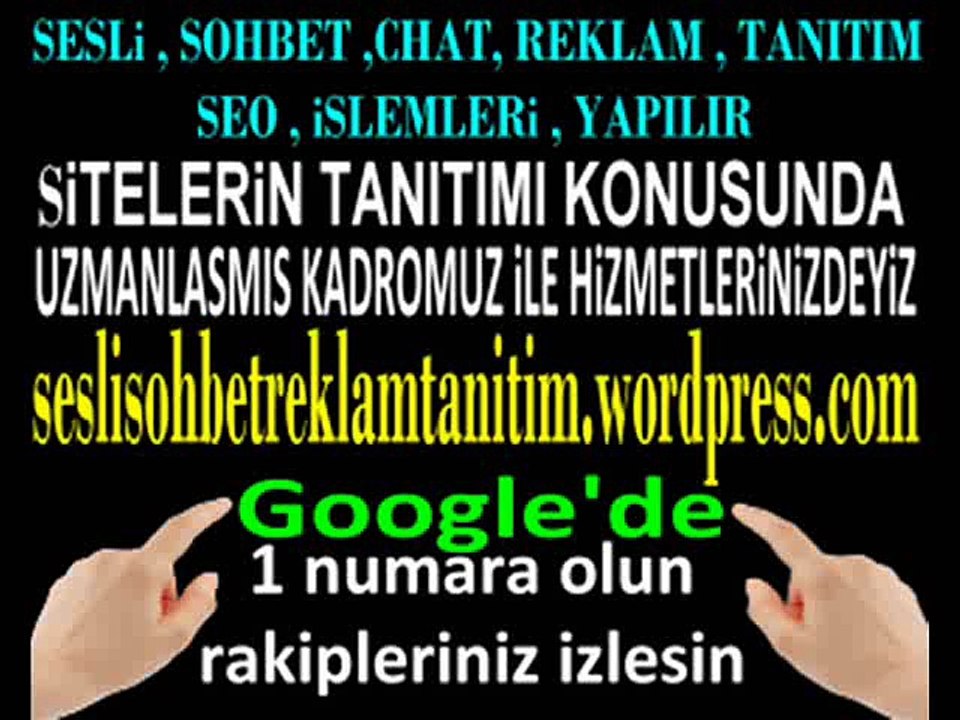 sesli chat sesli sohbet seo calisması
