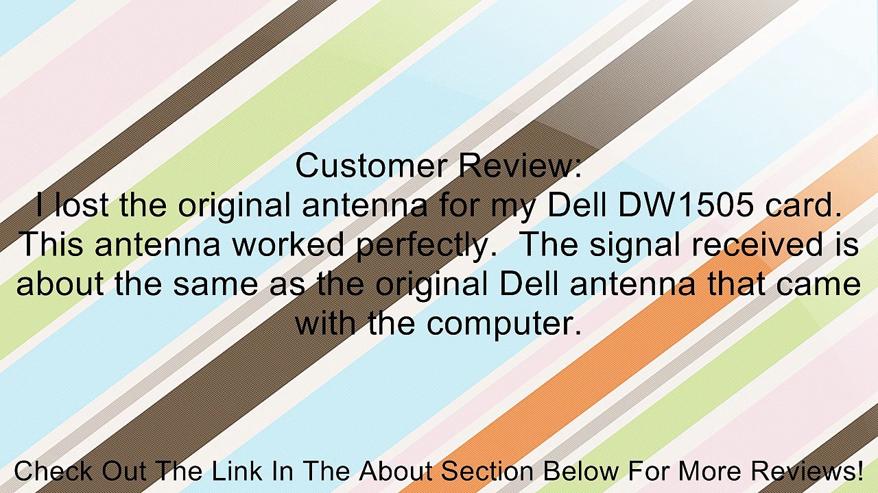 Dell Ru297 Wx492 Wireless Network Antenna Tk208 Gw073 Review - video  Dailymotion