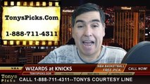 New York Knicks vs. Washington Wizards Free Pick Prediction NBA Pro Basketball Odds Preview 12-25-2014