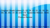 Original Olivetti Lettera 21, 22, 24, 25, 31, 32, 35, 35i, 35l, 36, 36c, 37, 82 and S14 Typewriter Ribbon, OEM, Black Review