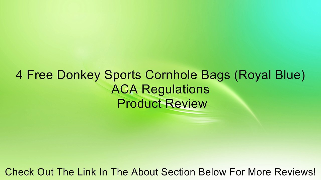 4 Free Donkey Sports Cornhole Bags (Royal Blue) ACA Regulations Review