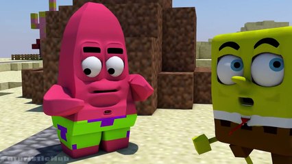 SPONGEBOB IS IN MINECRAFT! - 3D Animation