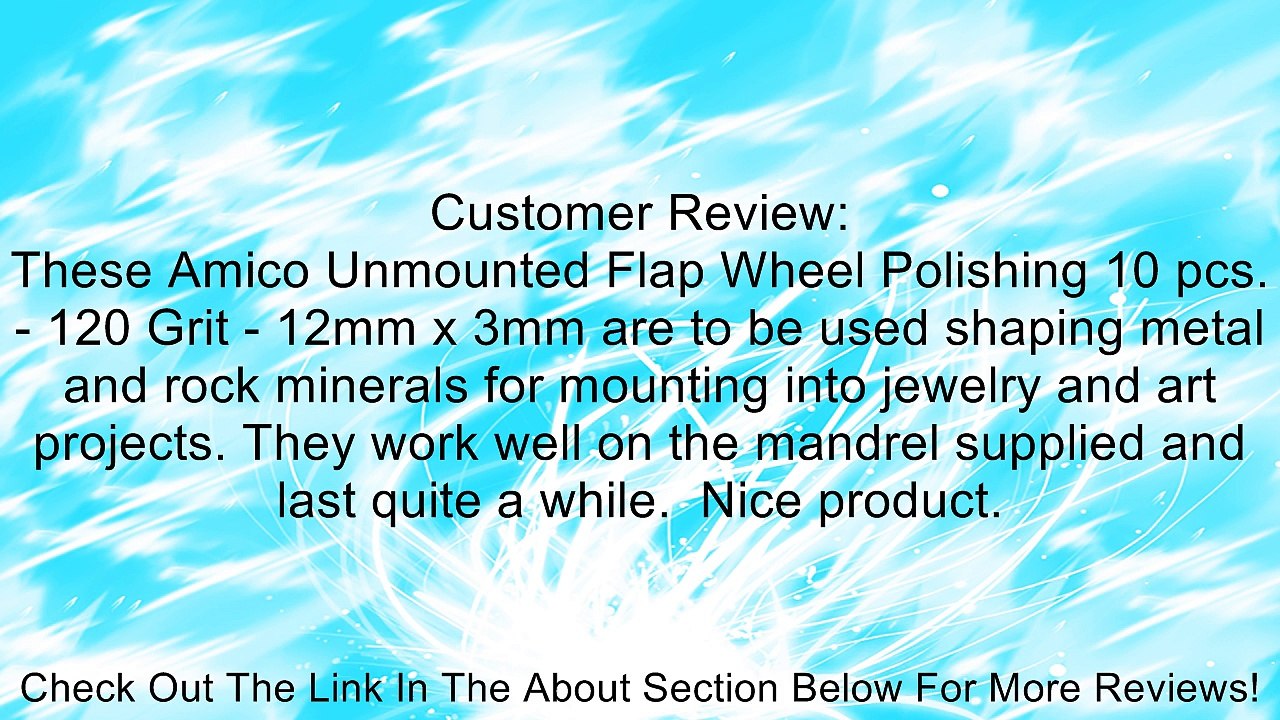 Uxcell a12042300ux0477 Brush Grinding Tool Flap Wheel, 120 Grit, 12mm x 14mm x 3mm, 10-Piece Review