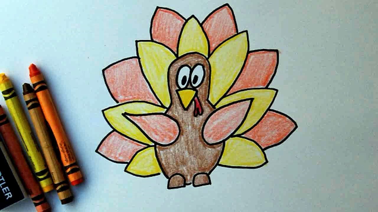 How to Draw a Cartoon Turkey