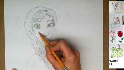 How to draw Anna from Frozen, tutorial,Narrated