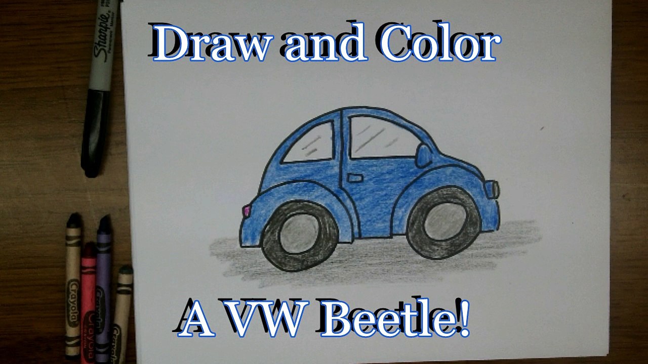 How to Draw a VW Beetle, Bug, Punch Buggy, Slug Bug