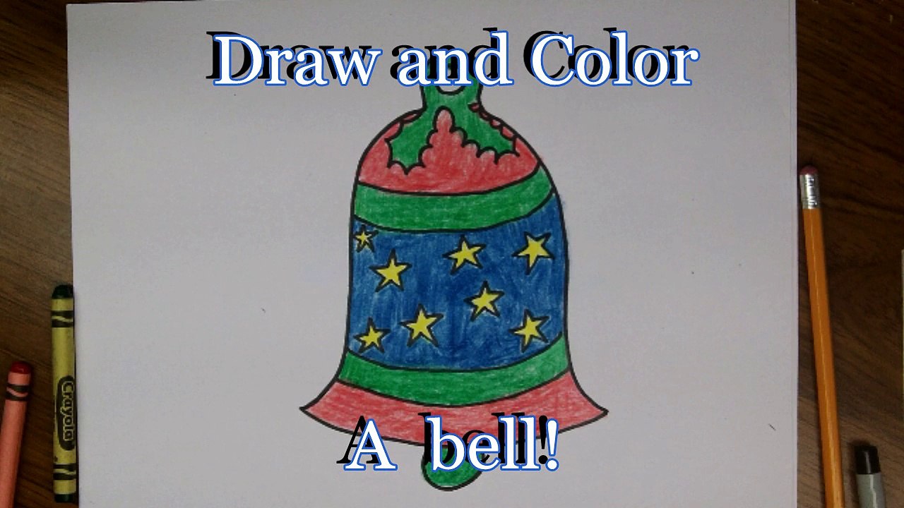 How to draw an easy cartoon bell step by step for kids!