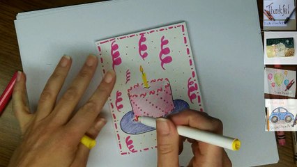 Make a Birthday Card -  Cake and Candles