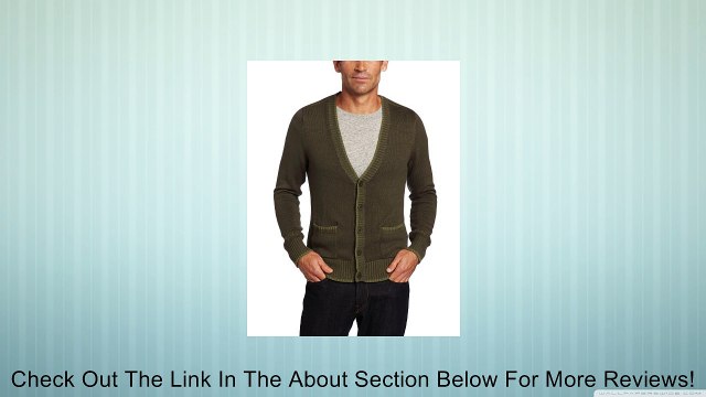 Alex Stevens Men's Chevron Cuff Cardigan, Light Heather, X-Large Review