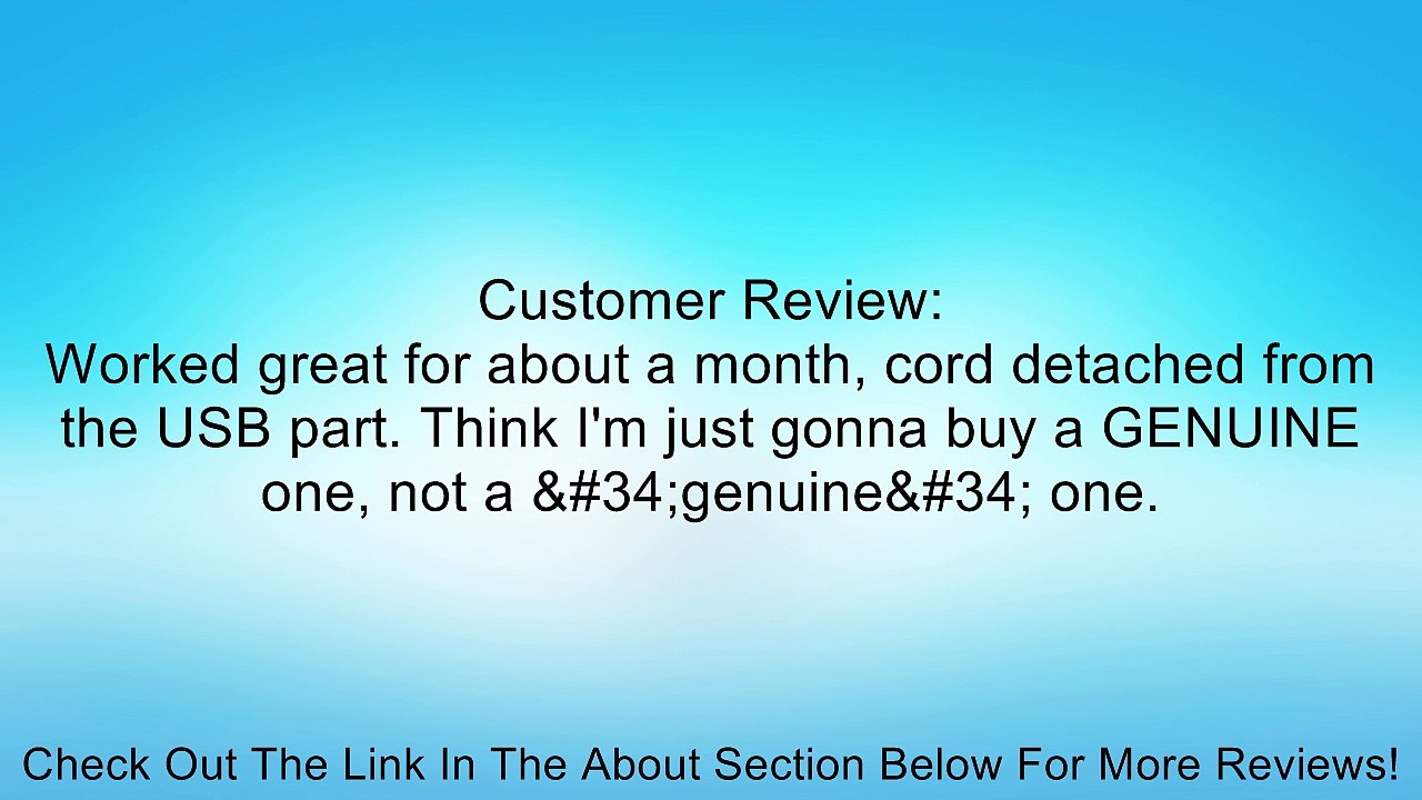 Genuine iPod Shuffle USB Charger SYNC Cable 3rd, 4th and 5th Review