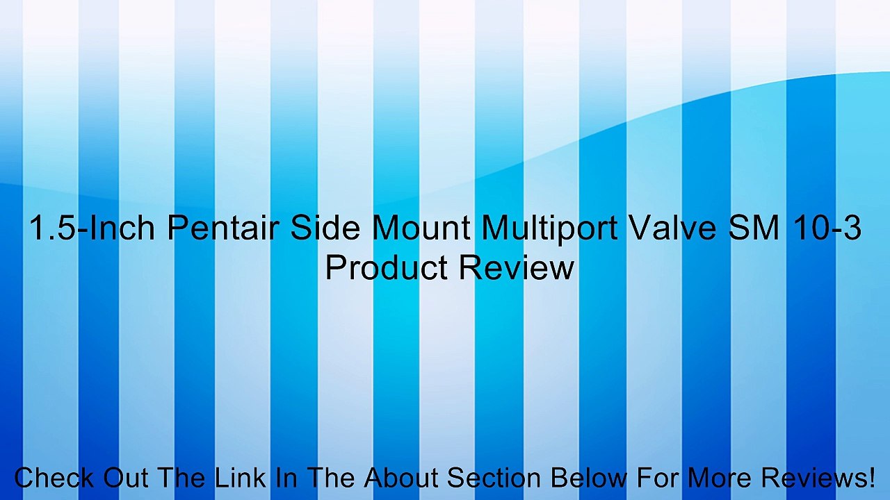 1.5-Inch Pentair Side Mount Multiport Valve SM 10-3 Review