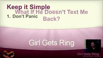 Girl Gets Ring - Why Isn't He Texting Me Back