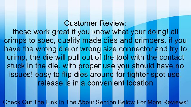 TOOL AID 18980 Master Ratcheting Terminal Crimper Set Review