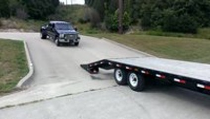 How not to load a truck on a trailer