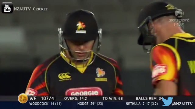 Brad Hodge 84 vs Auckland Aces Georgie Pie Super Smash 2014