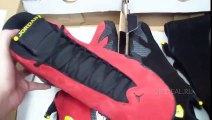 Online Comparison Air Jordan 14 Red Suede Ferrari And Black Suede Jordans XIV On Digdeal.ru