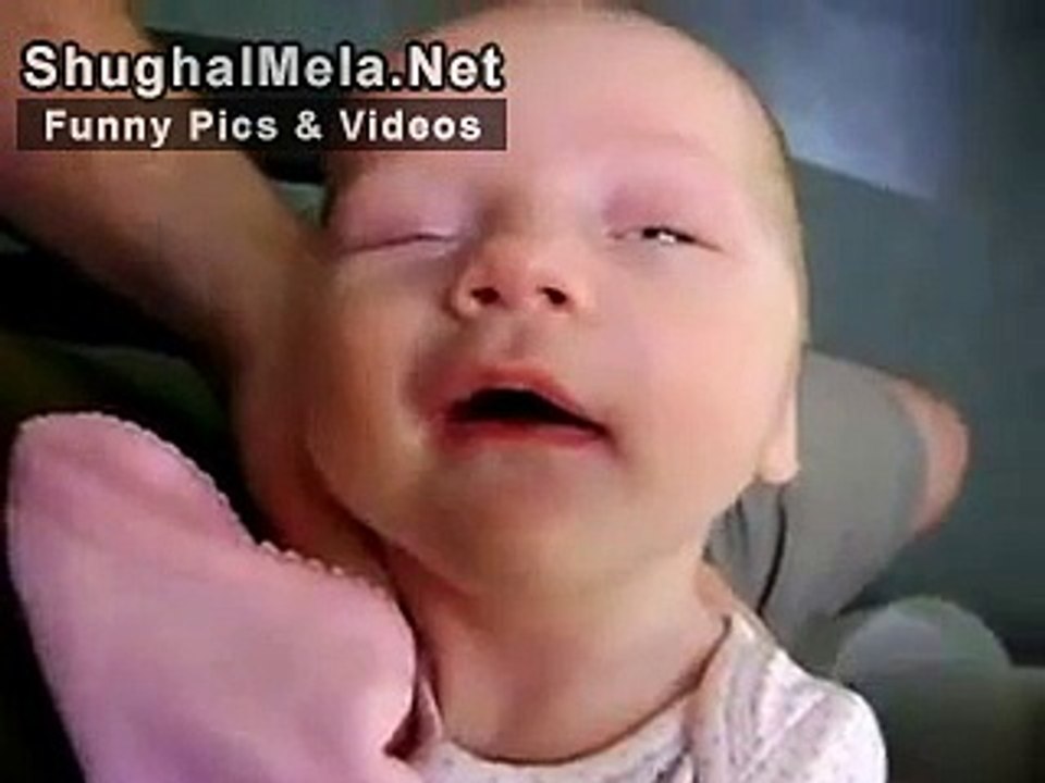 Cute Baby Making Funny Face While Sleeping