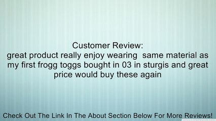 2012 Frogg Toggs Pro Advantage Bibs - 2X-Large Review