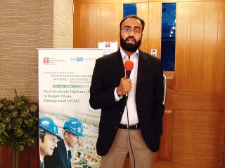 Dr. Rameez Khalid Program Director PGD SCM - Message on PGD Program