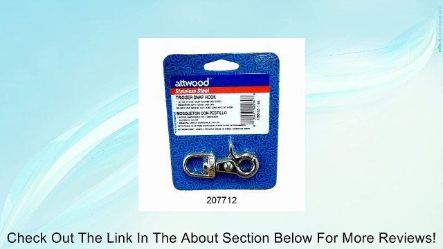 Trigger Snap Hook, w/ Swivel Eye, 1/2 X 2-3/4 Review