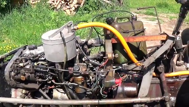 Smart woodcutter invented some DIY things to cut the wood!