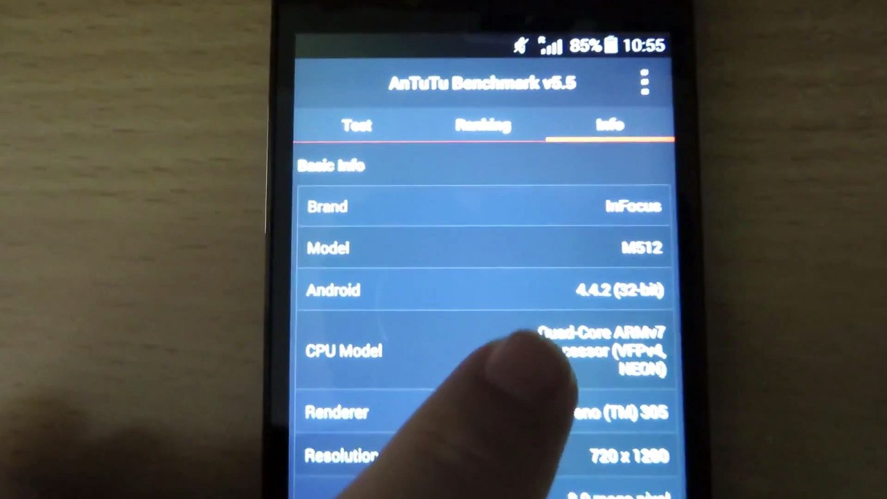 Infocus M512 ANTUTU