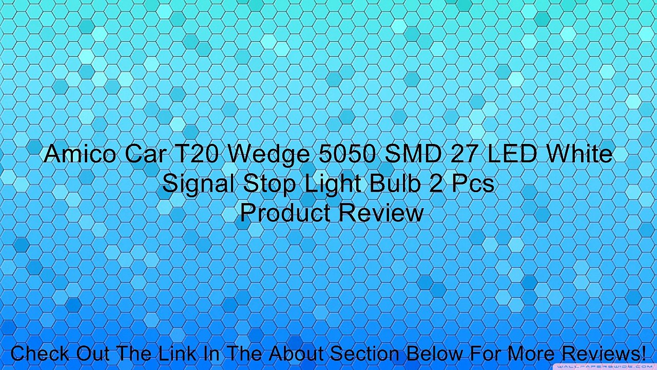Amico Car T20 Wedge 5050 SMD 27 LED White Signal Stop Light Bulb 2 Pcs Review