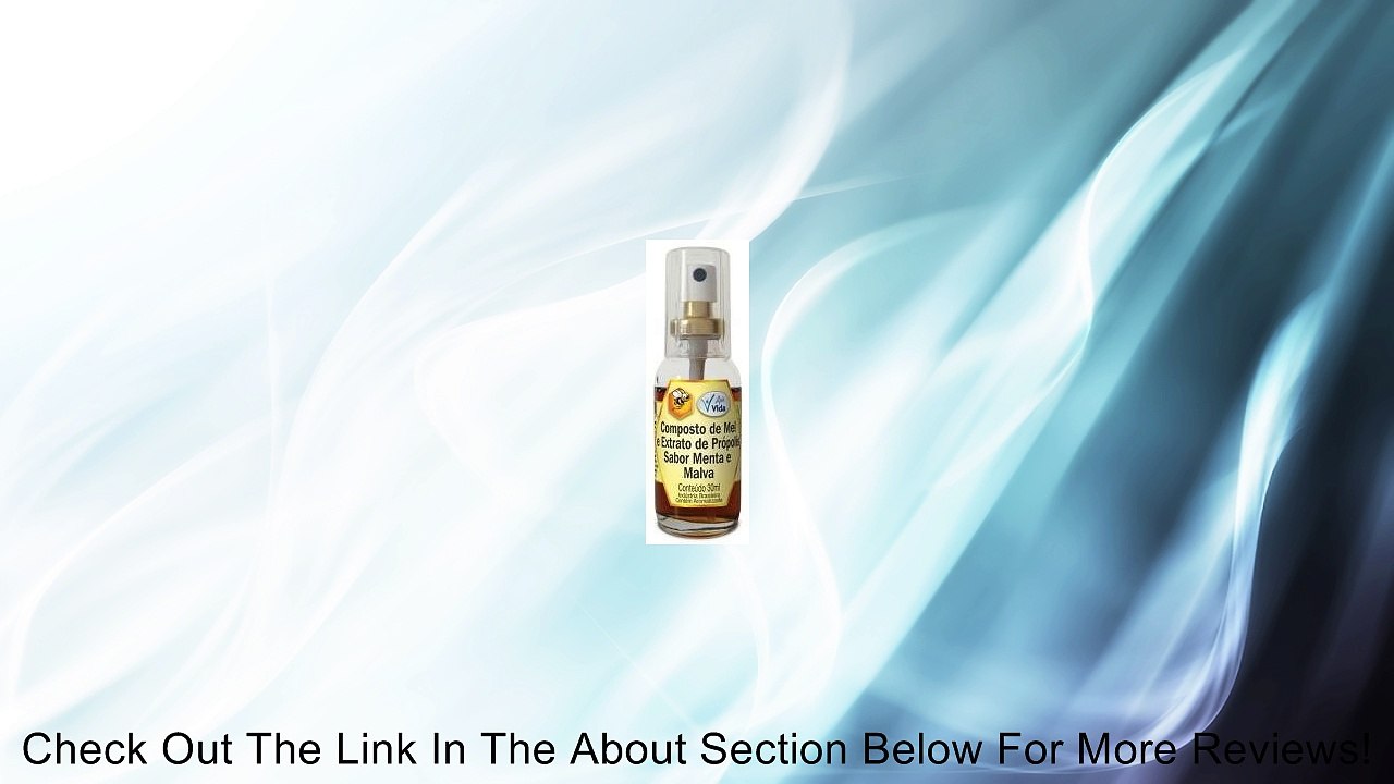 Extrato De Propolis Sabor Menta E Malva 30 Ml - Compound of Honey Spray Mint and Malva 30ml Review