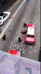 3,7 millions d'euros tombe sur la route à Hong-Kong