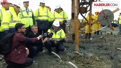 Ulaştırma Bakanı Elvan 3. Havalimanı İnşaatında İnceleme Yaptı