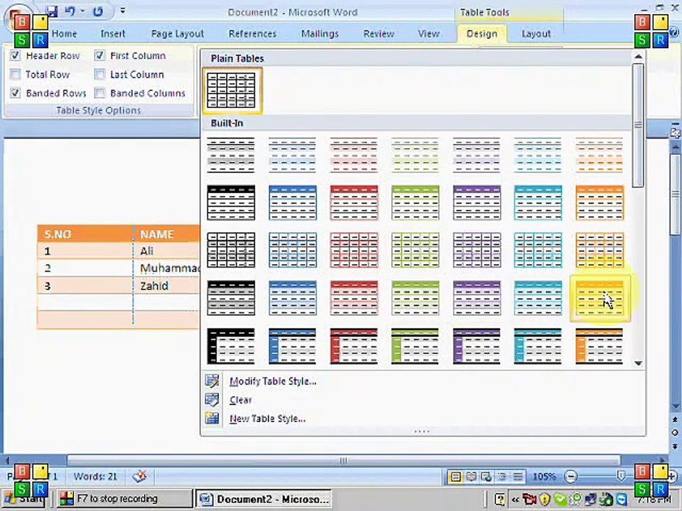 MS Word 2007 - Tutorial - Part 7