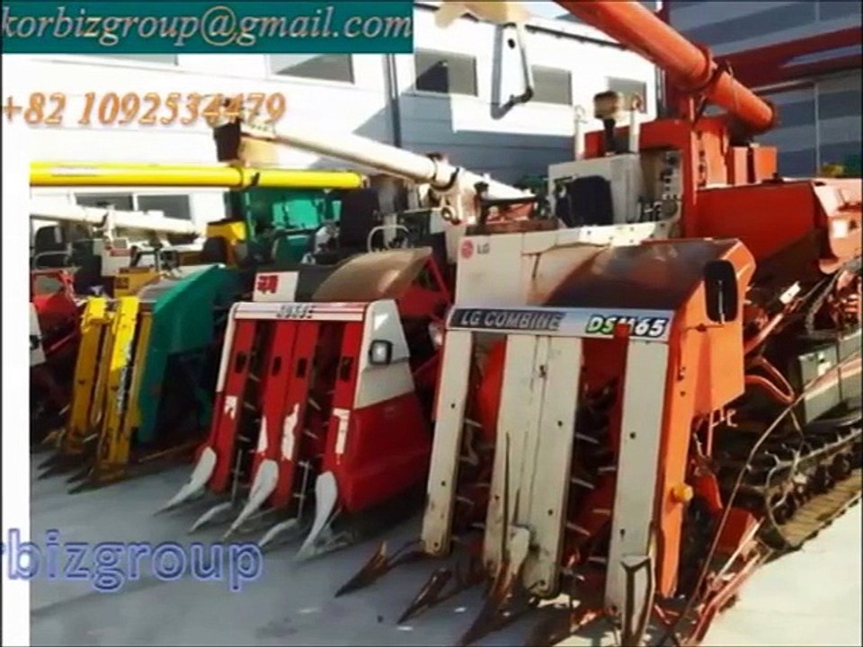 چاول کی فصل کاٹنے کے لئے جنوبی کوریا کی مشینیں 한국 농업 기계