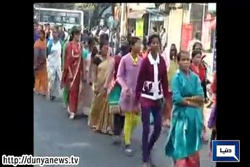 Dunya News - India: People protest against militant attacks