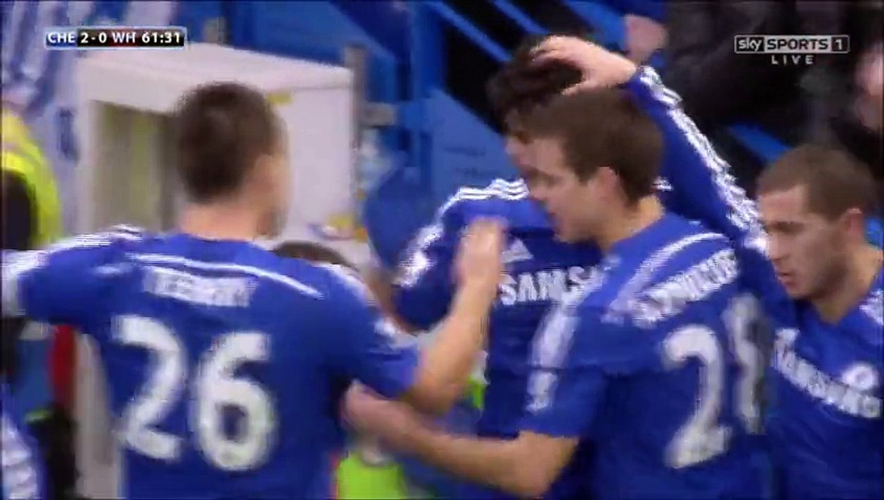 Diego Costa goal - Chelsea vs West Ham United 12.26.2014