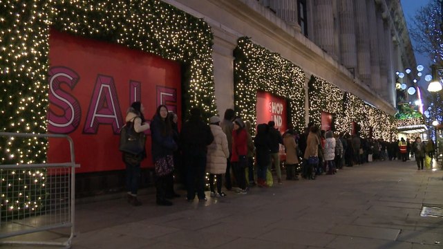 La cohue pour les soldes du boxing day à Londres