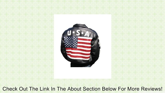 Bonus Men's USA Flag Jacket Black Genuine Leather with Zip Out Lining Review