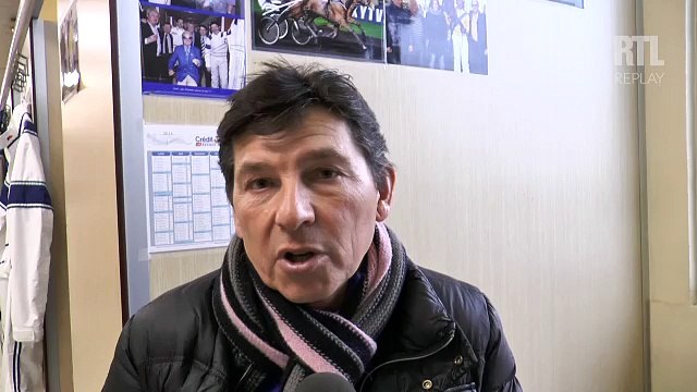Christian Bigeon, l'entraîneur de Tiego d'Etang (le 5) lors du Prix de Bourgogne