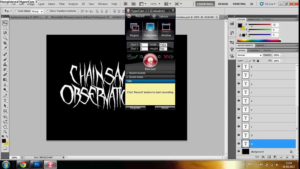 Adobe Photoshop Tutorial - How to make an Easy Deathcore/Grindcore/Black Metal Logo