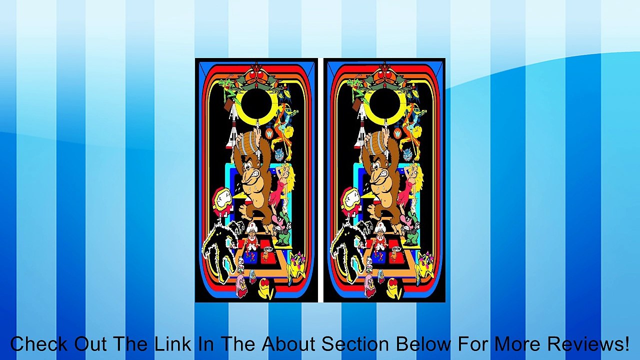 80's Arcade custom Wrap set, 2 decals 24" x 48" graphics for cornhole baggo Bag Toss boards Review