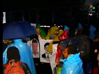 Christmas vigil held outside Los Pinos for the Ayotzinapa 43