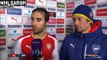 Arsenal vs QPR 2 - 1 - Mathieu Flamini & Tomas Rosicky post-match interview.